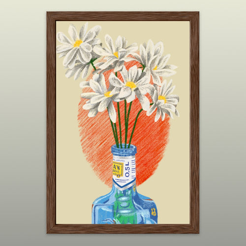 8"x12" Fine Art Print Illustration Flowers
