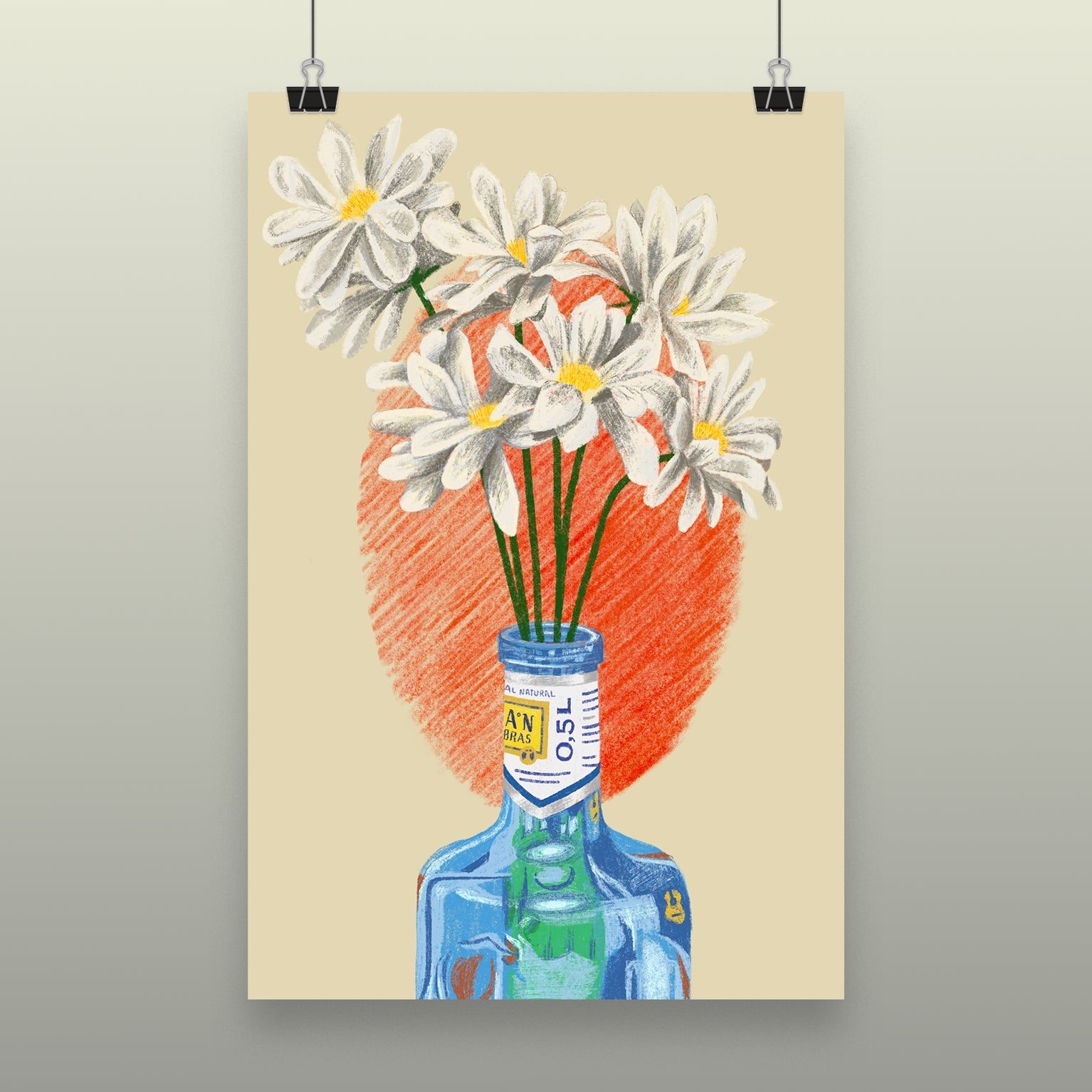 8"x12" Fine Art Print Illustration Flowers